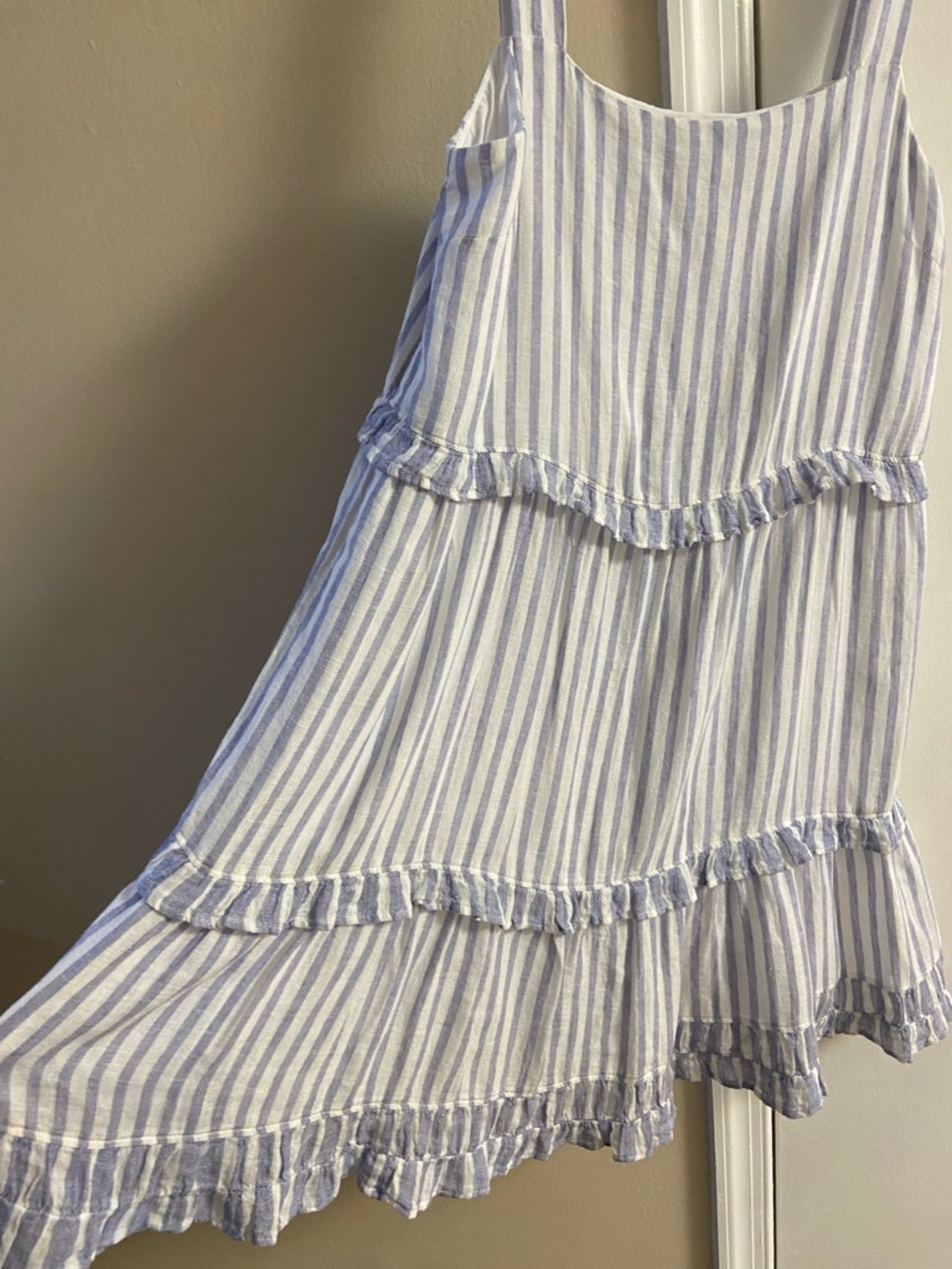 Rails Sandy mini dress blue iris striped linen blend Medium - Picture 10 of 13